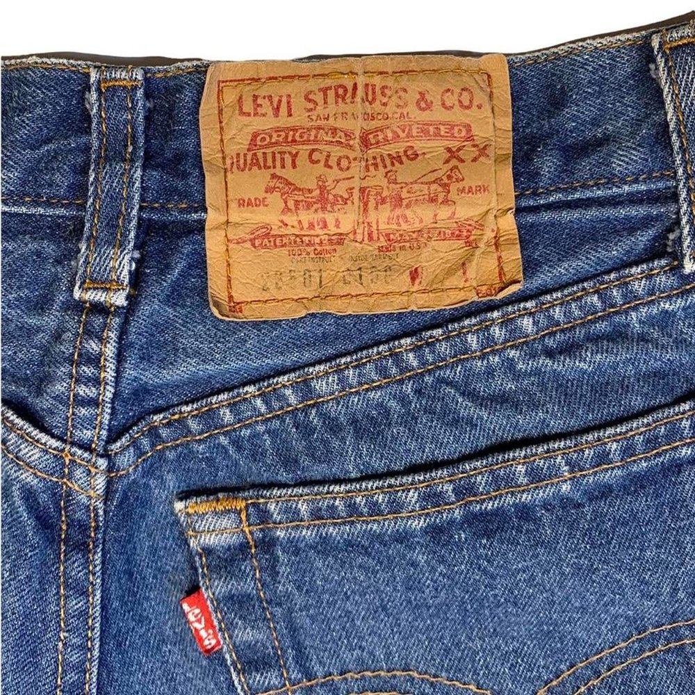 Levi’s Jeans 501 Vintage 80s Button Fly Denim Mom Jean High Waist 29x30 - Picture 4 of 5